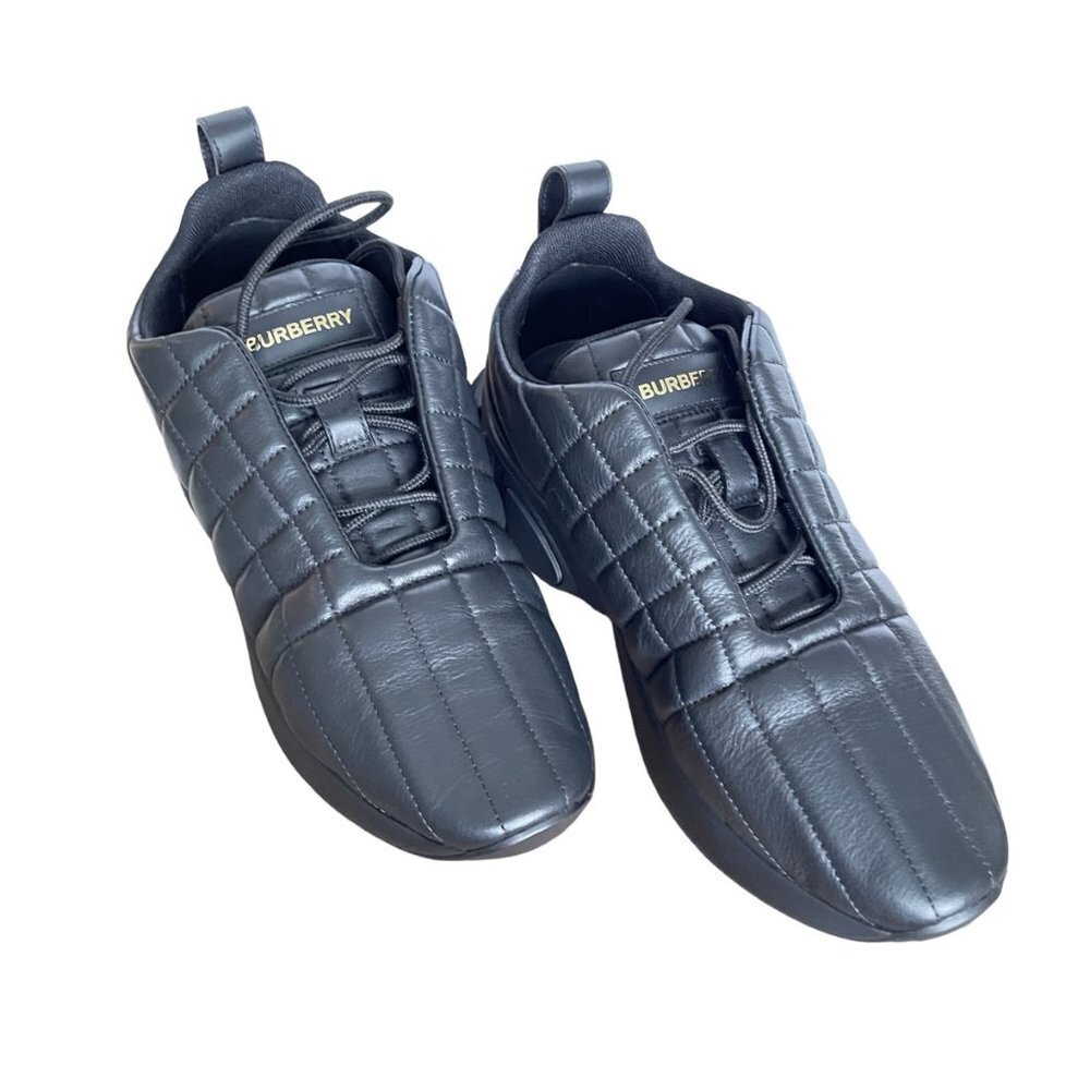 Burberry Men's‎ TNR Classic Quilted Leather Sneaker Black, Size 45 - Picture 14 of 16